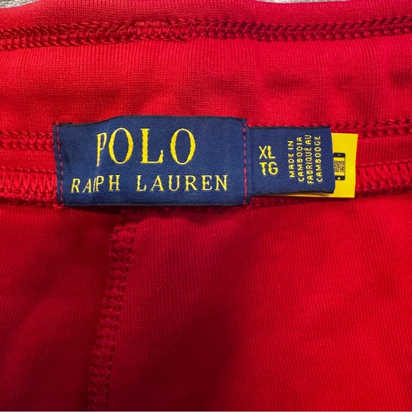 Polo Ralph Lauren Double Knit Cotton Jersey Shorts Red Mens Sz. XL - Picture 7 of 9